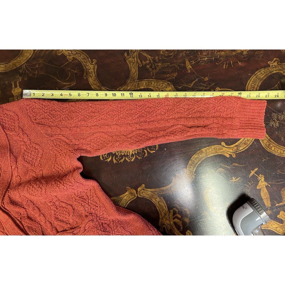 Anthropologie Far Away‎ From Close Pauline Cable Knit Cardigan Hi Lo Granny L - Picture 11 of 16
